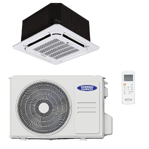 Кассетный кондиционер General Climate GC-4C12HRN2(c)/GU-U12H2